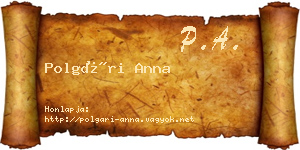 Polgári Anna névjegykártya
